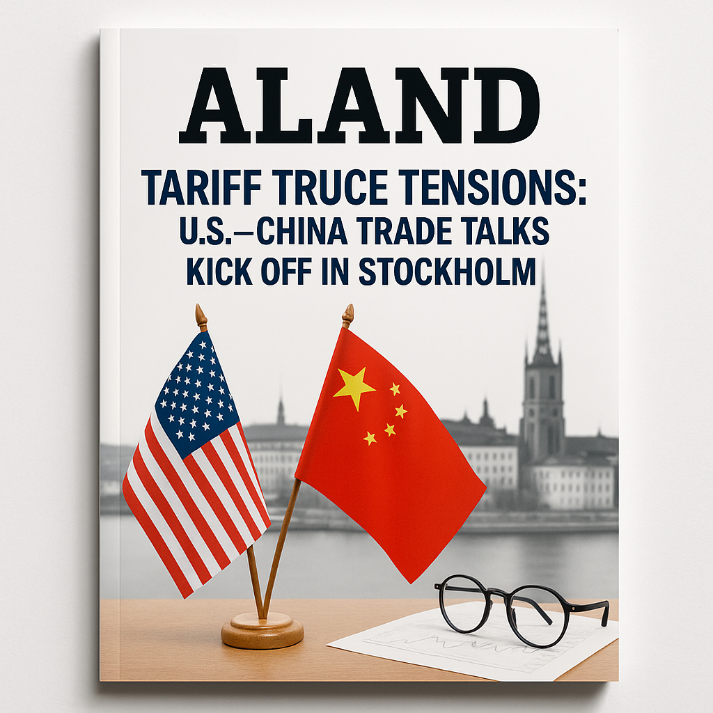 ALAND Magazine Cover – U.S.–China Trade Talks in Stockholm